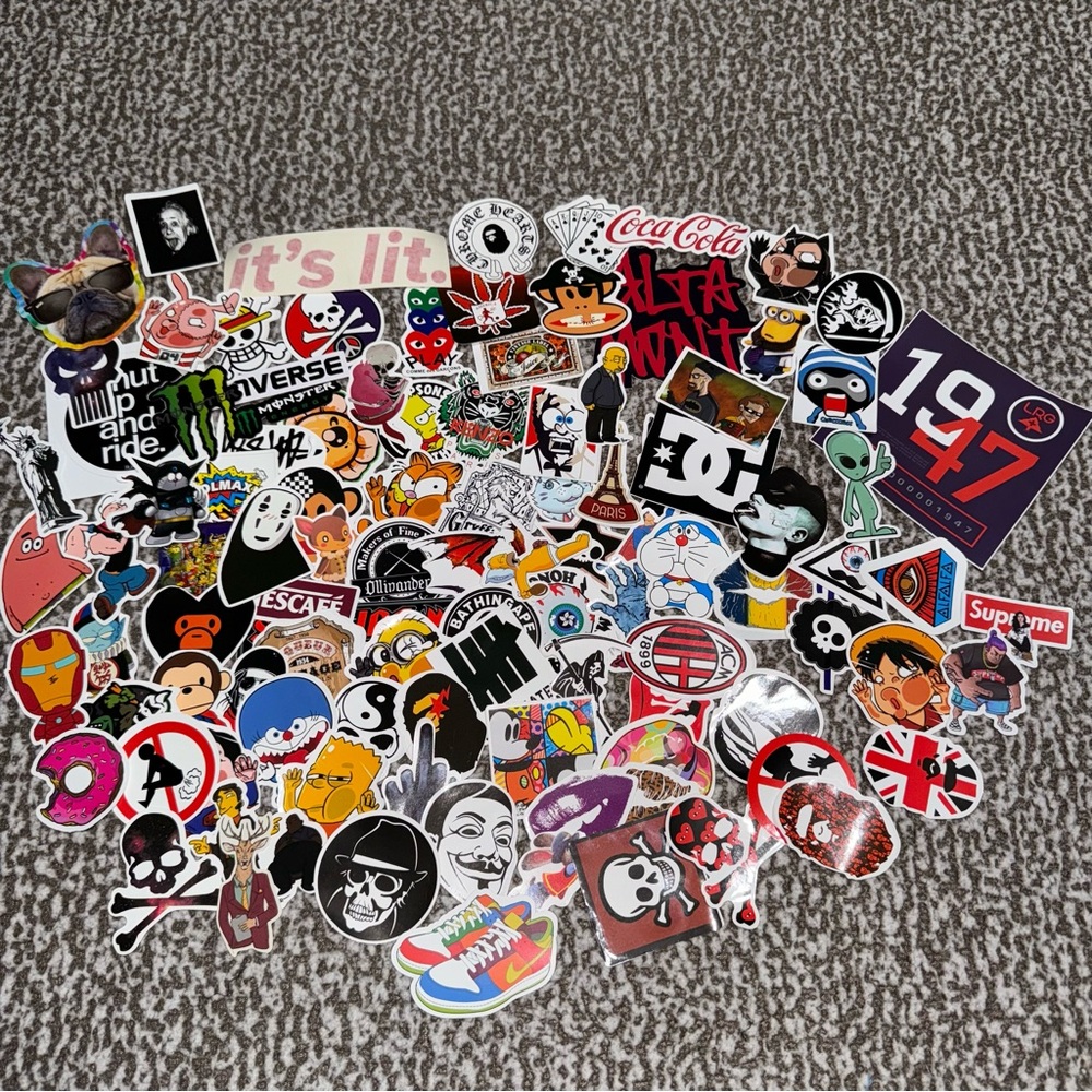 Hundreds of stickers